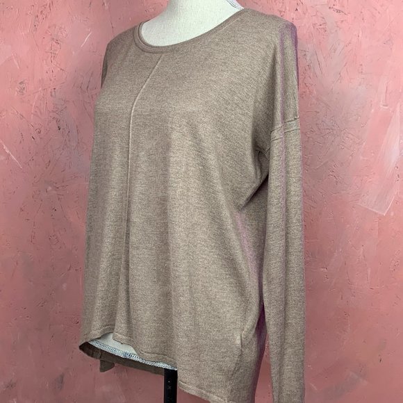Flowy Taupe H&M Lightweight Knit Sweater/Flowy Sweater/Small H&M Sweater Neutral - Picture 6 of 9